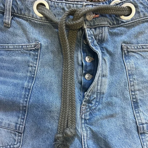 WE THE FREEBy Free People:”Moxie” Low Slung Shorts In Truest Blue - Picture 7 of 16